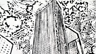 Gravure Gare du PATH, III et IV WTC, NY vignette